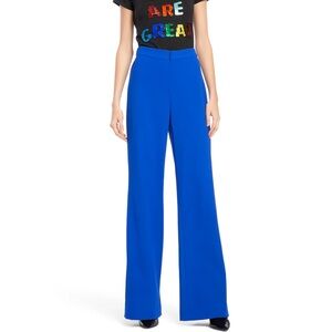Alice + Olivia Bo pull up pant Wide Leg Pants High Rise Crepe Dress Trousers